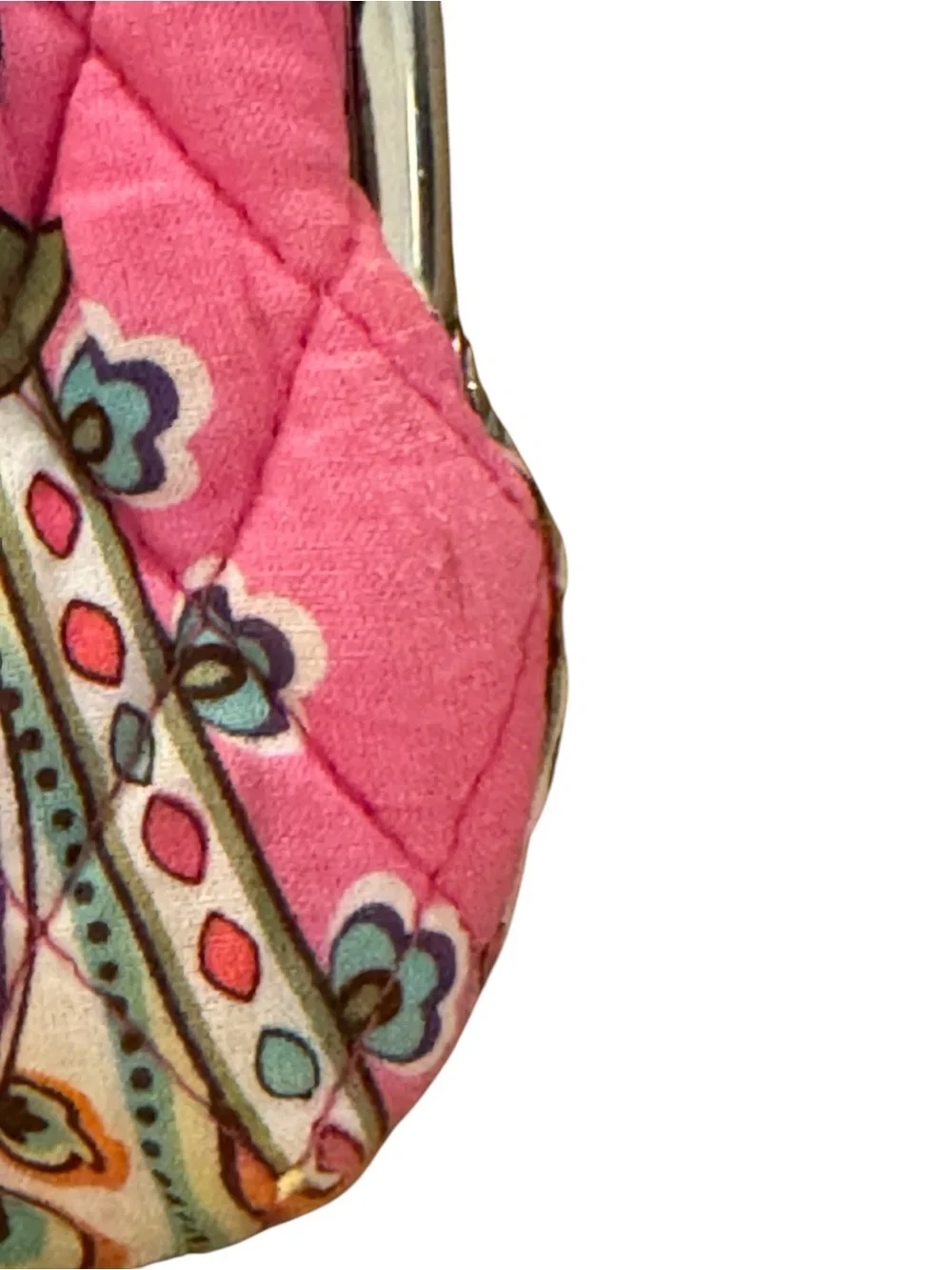 Vera Bradley Kisslock Coin Pouch in Pink Swirls Pattern RETIRED